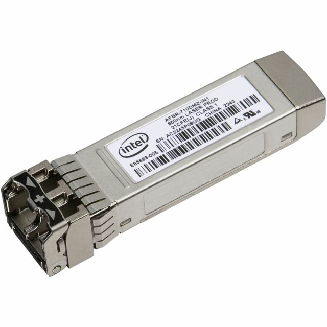 INTEL CORPORATION E10GSFPSR Intel Ethernet SFP+ SR Optics - Intel Ethernet SFP+ SR, SRX (extended temp), and LR Optics, offer dependable interoperability and consistent performance across the network when used with Intel Ethernet 500 and 700 Series N