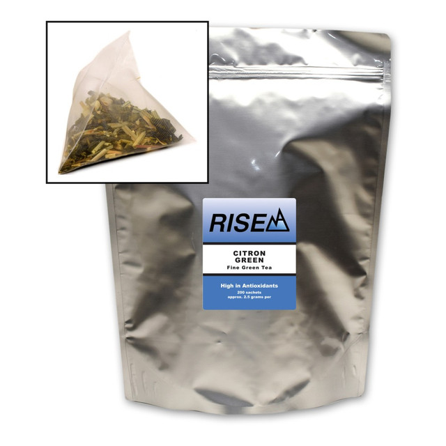 WHITE LION TEA RISE NA 758200  Organic Citron Green Tea, 8 Oz, Bag Of 200 Sachets