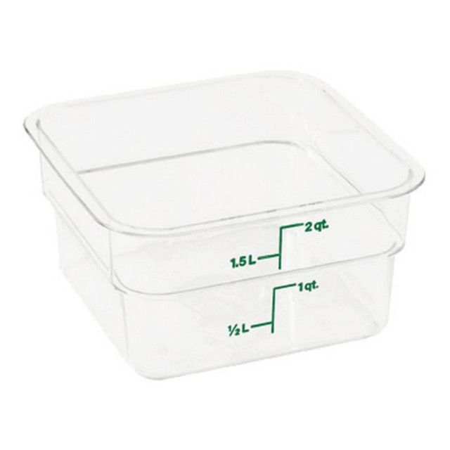 CAMBRO MFG. CO. 2SFSCW135 Cambro CamSquare Food Storage Container, 2 Qt, Clear