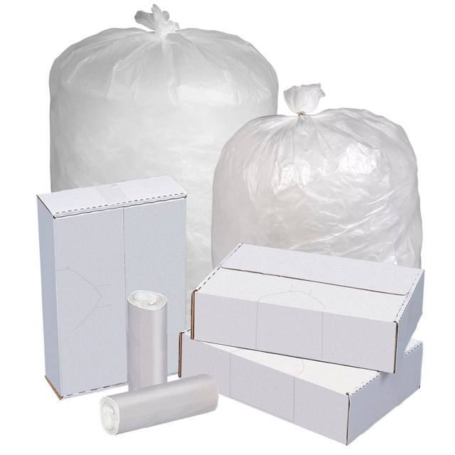 PITT PLASTICS INC. PITT032 Highmark Linear Low Density Can Liners, 0.9-mil, 60 Gallons, 38in x 58in, Clear, Case Of 100