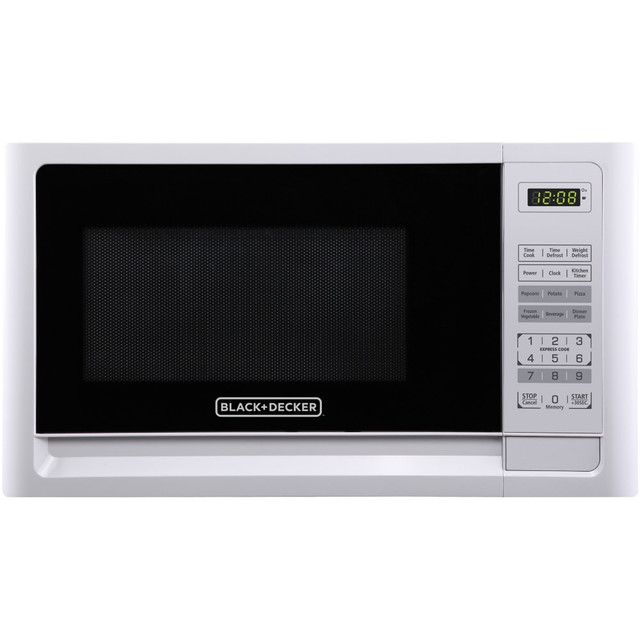 MIDEA AMERICA CORPORATION EM720CFOW Black+Decker 0.7 Cu Ft Digital Countertop Microwave, White MIDEA AMERICA CORPORATION EM720CFOW Black+Decker 0.7 Cu Ft Digital Countertop Microwave, White