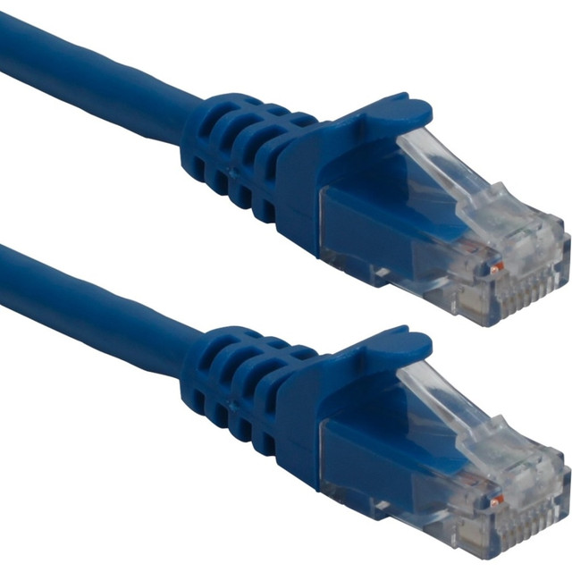 QVS, INC. QVS CC715A-07BL  7ft CAT6A 10Gigabit Ethernet Blue Patch Cord - 7 ft Category 6a Network Cable for Network Device - First End: 1 x RJ-45 Network - Male - Second End: 1 x RJ-45 Network - Male - Patch Cable - Blue