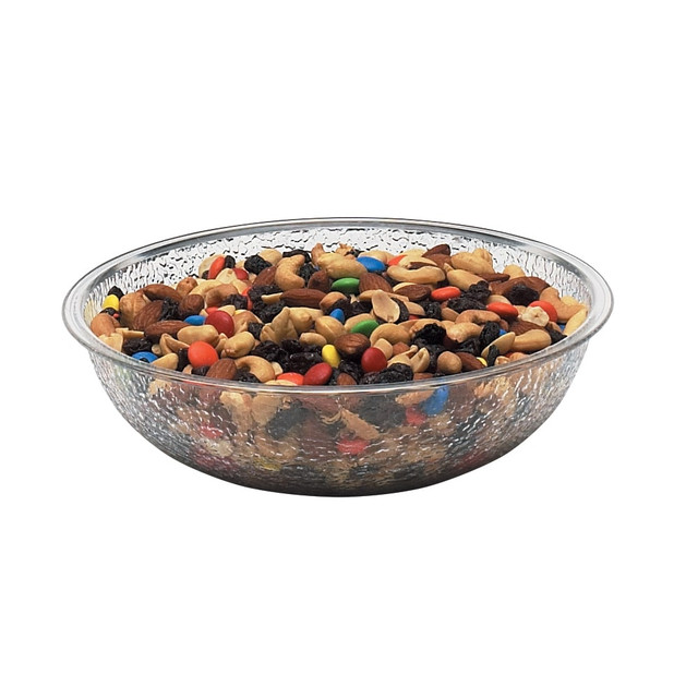 CAMBRO MFG. CO. CAMPSB8176 Cambro Camwear Round Pebbled Bowls, 8in, Clear, Set Of 12 Bowls