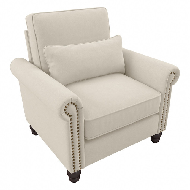 BUSH INDUSTRIES INC. Bush CVK36BCRH-03  Furniture Coventry Accent Chair With Arms, Cream Herringbone, Standard Delivery