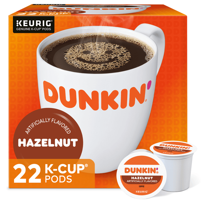 GREEN MOUNTAIN COFFEE ROASTERS, INC. 10881334012702 Dunkin Donuts Single-Serve Coffee K-Cup, Hazelnut, Carton Of 22