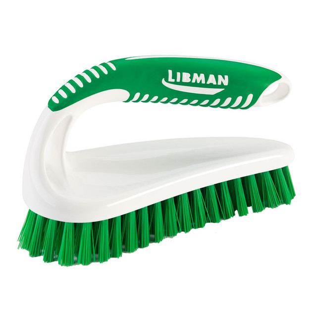 THE LIBMAN COMPANY 57 Libman Commercial Power Scrub Brushes, 7in x 2-1/2in, Green/White, Pack Of 6 Brushes