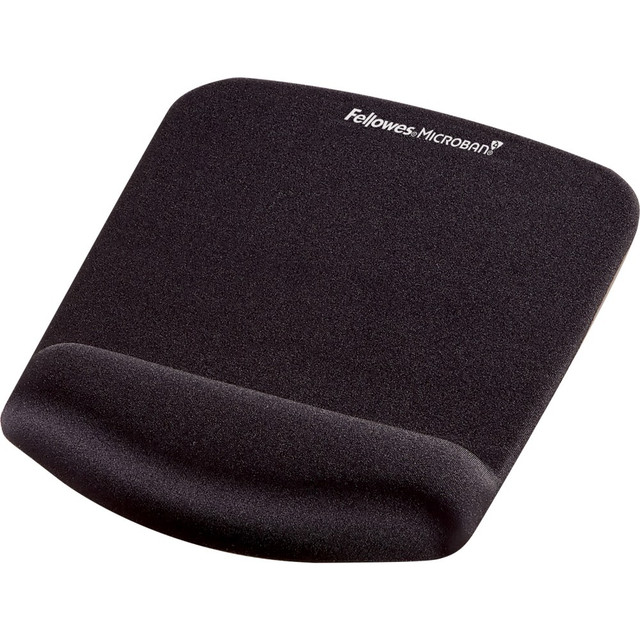 FELLOWES INC. Fellowes 9252001  PlushTouch Mouse Pad With Wrist Rest, Black