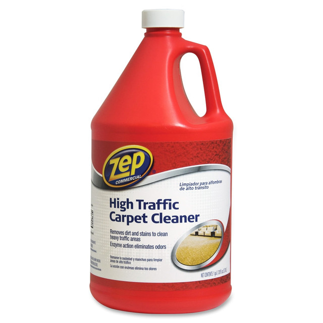 ZEP INC. ZUHTC128CT Zep High-Traffic Carpet Spot Remover & Cleaner - 128 fl oz (4 quart) - Red - 4 / Carton