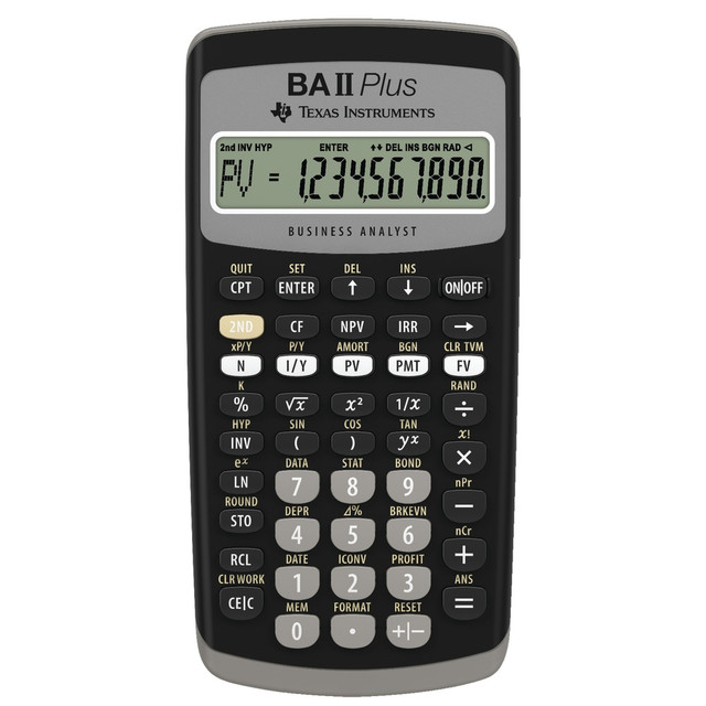 TEXAS INSTRUMENTS INC. Texas Instruments BA-II-PLUS  BA II Plus Financial Calculator