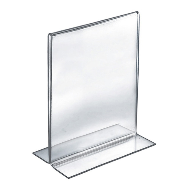 AZAR DISPLAYS 152716 Acrylic Vertical 2-Sided Sign Holders, 11inH x 7inW x 3inD, Clear, Pack Of 10 Holders AZAR DISPLAYS 152716 Acrylic Vertical 2-Sided Sign Holders, 11inH x 7inW x 3inD, Clear, Pack Of 10 Holders