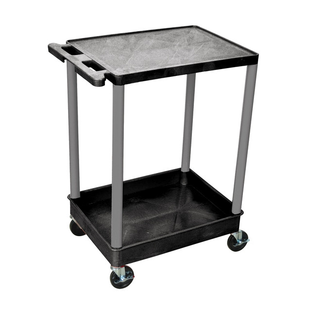 H. WILSON/ LUXOR FURNITURE STC21-B H. Wilson Plastic Tub Cart, 35 1/16inH x 24inW x 18inD, Black/Gray H. WILSON/ LUXOR FURNITURE STC21-B H. Wilson Plastic Tub Cart, 35 1/16inH x 24inW x 18inD, Black/Gray
