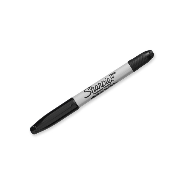 SANFORD LP 32201 Sharpie Twin-Tip Permanent Marker, Black