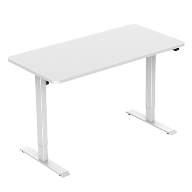 ZOXOU INC. FlexiSpot EC1W4830W  EC1 Electric Height-Adjustable Standing Desk, 48-5/8inH x 48inW x 30inD, White