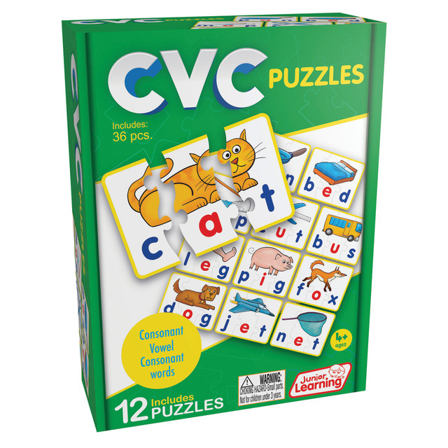 JUNIOR LEARNING, INC. JRL240 Junior Learning CVC Puzzles