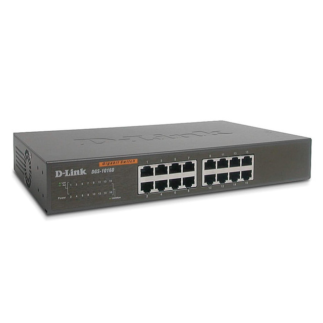 D-LINK SYSTEMS USA, INC. DGS-1016D D-Link DGS-1016D 16-Port 10/100/1000 Rackmount/Desktop Switch D-LINK SYSTEMS USA, INC. DGS-1016D D-Link DGS-1016D 16-Port 10/100/1000 Rackmount/Desktop Switch