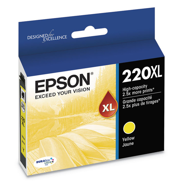 EPSON AMERICA, INC. T220XL420S T220XL420-S (220XL) DURABrite Ultra High-Yield Ink, 450 Page-Yield, Yellow