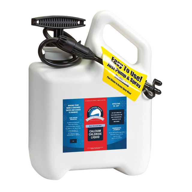 E. BROOKMYER, INC. BGBDS-1C Bare Ground Liquid De-Icer, Calcium Chloride With Pump Sprayer, 1 Gallon