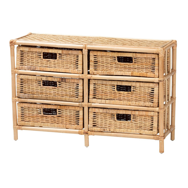 WHOLESALE INTERIORS, INC. 2721-12688 bali & pari Dariana 35inW Modern Bohemian Storage Cabinet, Natural Brown WHOLESALE INTERIORS, INC. 2721-12688 bali & pari Dariana 35inW Modern Bohemian Storage Cabinet, Natural Brown