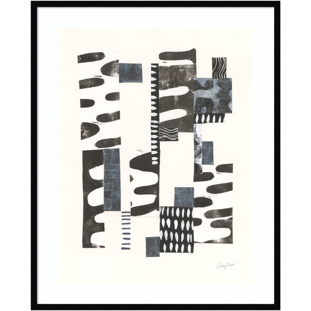 UNIEK INC. A42705538565 Amanti Art Overlap I by Courtney Prahl Wood Framed Wall Art Print, 33inW x 41inH, Black