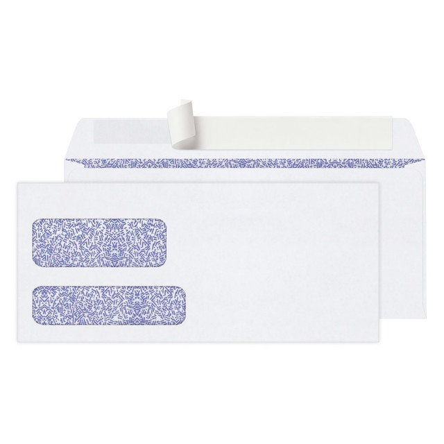 OFFICE DEPOT MPA/OD/154  Brand #10 Security Envelopes, Double Window, 4-1/8in x 9-1/2in, Clean Seal, White, Box Of 250