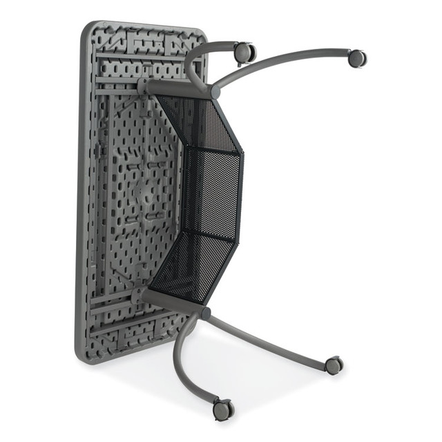 NATIONAL PUBLIC SEATING Oklahoma Sound® TWPD Teacher's WorkPod Desk, 48" x 24" x 30", Charcoal Slate