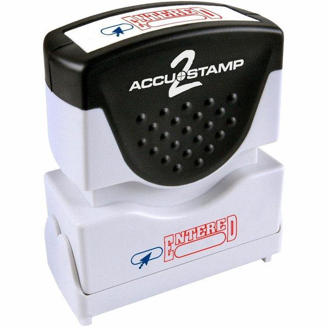 CONSOLIDATED STAMP MFG CO 035544 COSCO 2-color ENTERED Message Stamp - Message Stamp - "ENTERED" - Red, Blue - Rubber - 1 Each