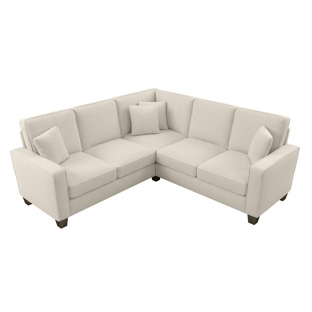 BUSH INDUSTRIES INC. Bush SNY86SCRH-03K  Furniture Stockton 87inW L-Shaped Sectional Couch, Cream Herringbone, Standard Delivery