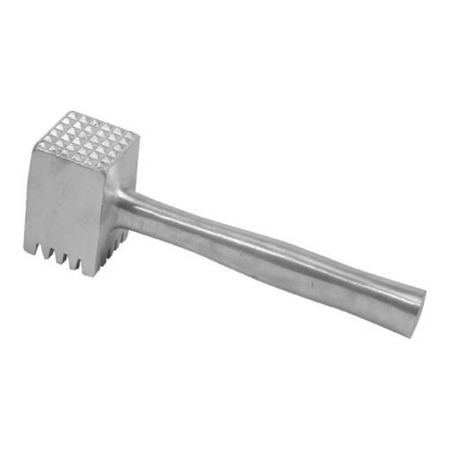 If you need to prepare meat for cooking, this meat tenderizer is a utensil you will be reaching for. The tenderizer is designed with a square head and is double sided.  Square head and double-sided design makes it easy to tenderize meat.  Made of aluminum for heavy-duty construction.
