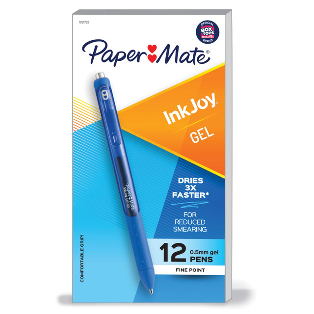 InkJoy 100RT pens deliver crisp, clean lines for the effortless writing that you expect from Paper Mate pens. They offer a comfortable writing experience that wonT cramp your hand when you write for extended periods of time.  InkJoy pens are designed for comfort and style.  Offering bright and bold colors.  These are blue ink pens.