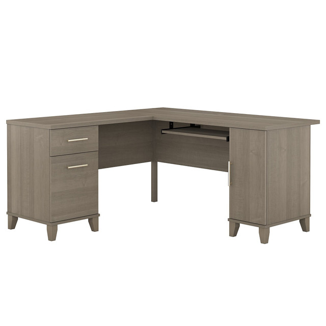 BUSH INDUSTRIES INC. WC81630K Bush Business Furniture Somerset 60inW L-Shaped Corner Desk, Ash Gray, Standard Delivery BUSH INDUSTRIES INC. WC81630K Bush Business Furniture Somerset 60inW L-Shaped Corner Desk, Ash Gray, Standard Delivery
