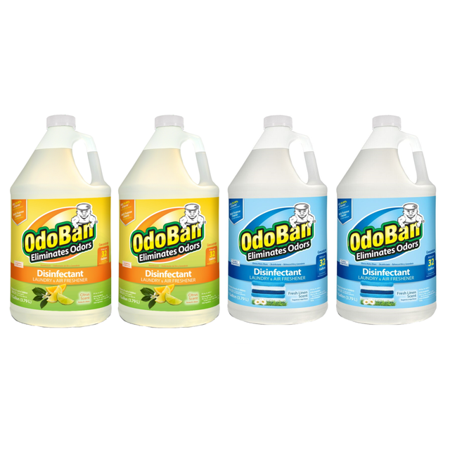 CLEAN CONTROL CORPORATION 91CITG2LING2-OD OdoBan Odor Eliminator Disinfectant Concentrate, 128 Oz, Case Of 2 Citrus Scent Jugs And 2 Fresh Linen Scent Jugs CLEAN CONTROL CORPORATION 91CITG2LING2-OD OdoBan Odor Eliminator Disinfectant Concentrate, 128 Oz, Case Of 2 Citrus Scent Jugs And 2 Fresh Linen Scent Jugs