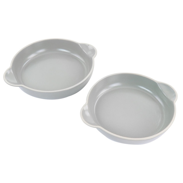 GIBSON OVERSEAS INC. Gibson Home 995116936M  Rockaway 2-Piece Nesting Bakeware Bowl Set, Gray