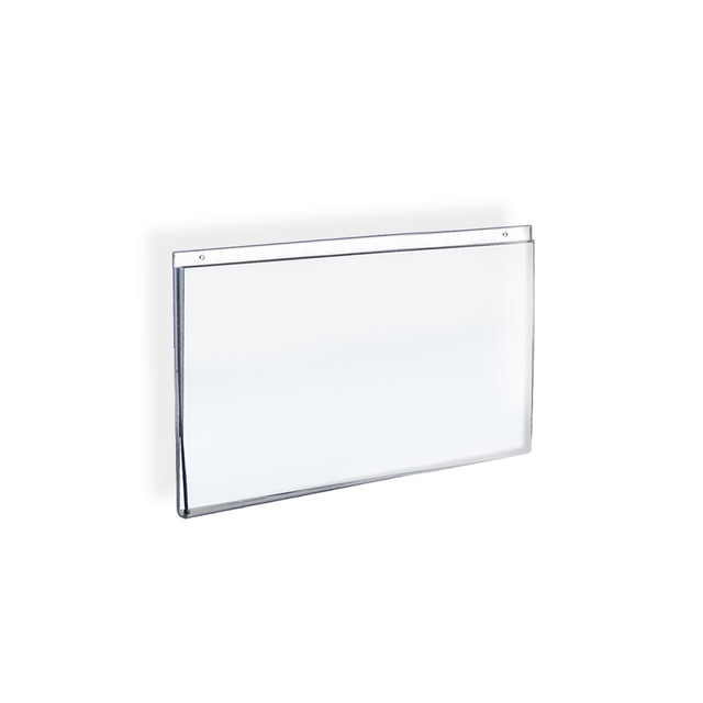 AZAR DISPLAYS 162715  Wall-Mount U-Frame Acrylic Sign Holders, 8 1/2in x 11in, Clear, Pack Of 10