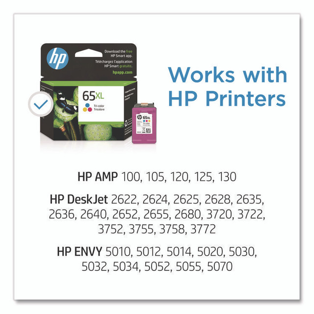 HP INC N9K03AN HP 65XL, (N9K03AN) High-Yield Tri-Color Original Ink Cartridge