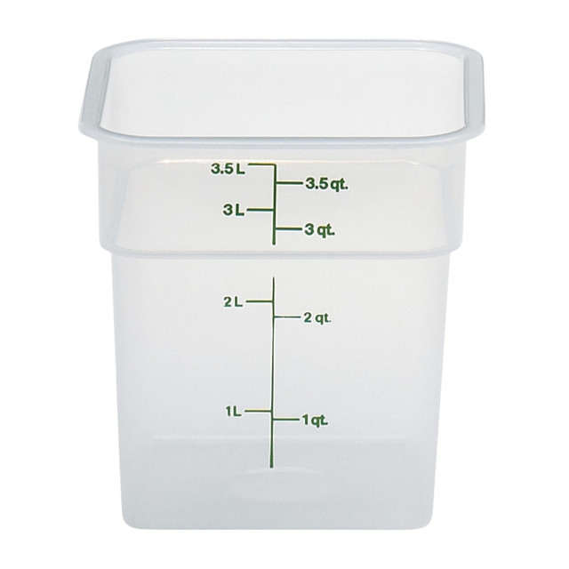 CAMBRO MFG. CO. CAM4SFSPP190 Cambro Translucent CamSquare Food Storage Containers, 4 Qt, Pack Of 6 Containers