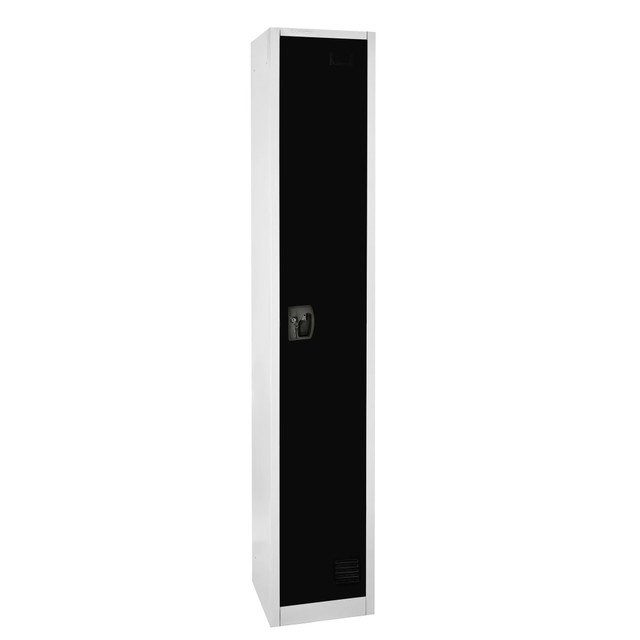 ADIR CORP. ADI629-201-BLK Alpine AdirOffice 1-Tier Steel Locker, 72inH x 12inW x 12inD, Black ADIR CORP. ADI629-201-BLK Alpine AdirOffice 1-Tier Steel Locker, 72inH x 12inW x 12inD, Black