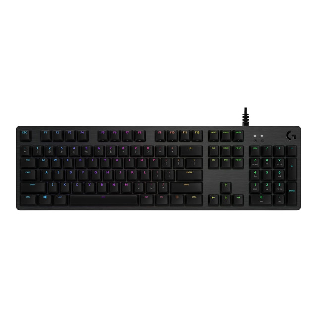 LOGITECH 920-008936  G G512 - Keyboard - backlit - USB - QWERTY - English - key switch: GX Blue - carbon