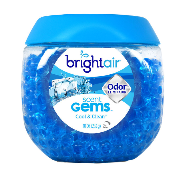 BRIGHT AIR 900228  Scent Gems Plus Odor Eliminator Beads Air Freshener, Cool & Clean, 10 Oz