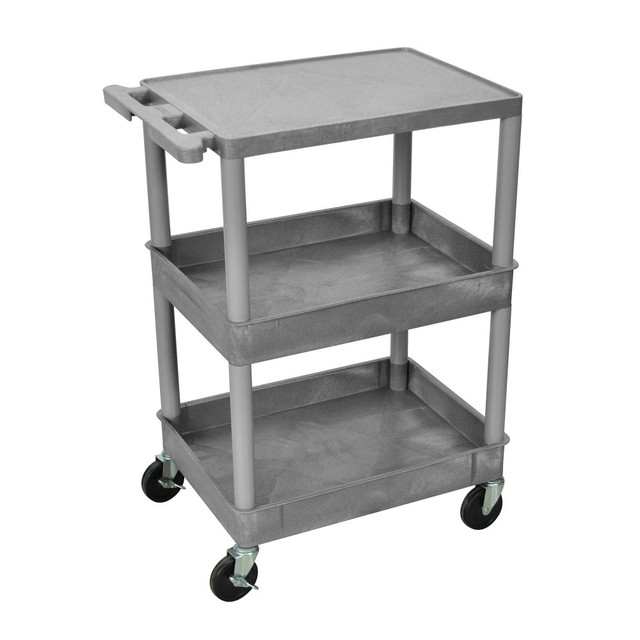 H. WILSON/ LUXOR FURNITURE H. Wilson STC211-G  Plastic Tub Cart, 36 1/16inH x 24inW x 18inD, Gray