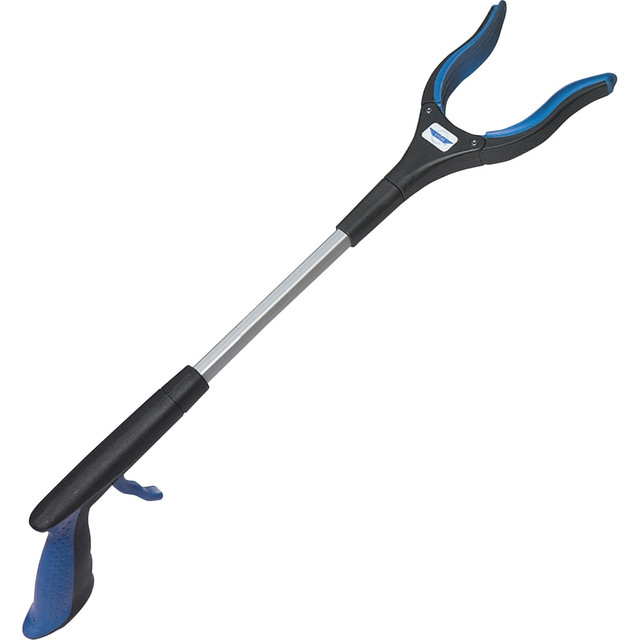 STECCONE PRODUCTS COMPANY ETO49016 Ettore Grip N Grab Multipurpose Pickup Tool - 16in Reach - Articulating Head, Rust Proof, Comfortable Handle, Lightweight - Rubber, Aluminum, Plastic - Blue - 1 Each