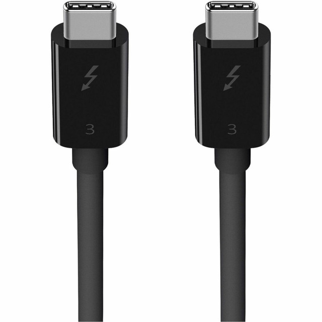 BELKIN, INC. Belkin F2CD084BT0.8MBK  Thunderbolt 3 Cable (USB-C to USB-C, 100W) - 2.60 ft Thunderbolt 3/USB-C Data Transfer Cable for MacBook Pro, iMac, MacBook Air - First End: 1 x USB 3.1 (Gen 1) Type C - Male - Second End: 1 x USB 3.1 (Gen 1) Type