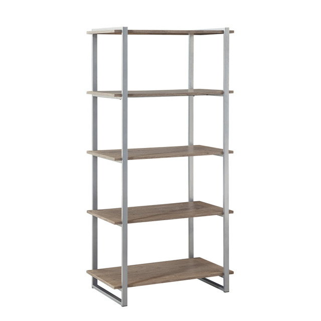 OFFICE DEPOT GLK20210503 Realspace Trezza 60inH 4-Shelf Bookcase, Light Oak