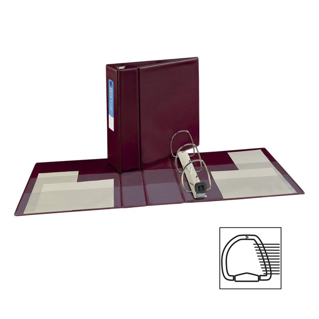 AVERY PRODUCTS CORPORATION Avery 79364  Heavy-Duty 3-Ring Binder With Locking One-Touch EZD Rings, 4in D-Rings, 45% Recycled, Maroon