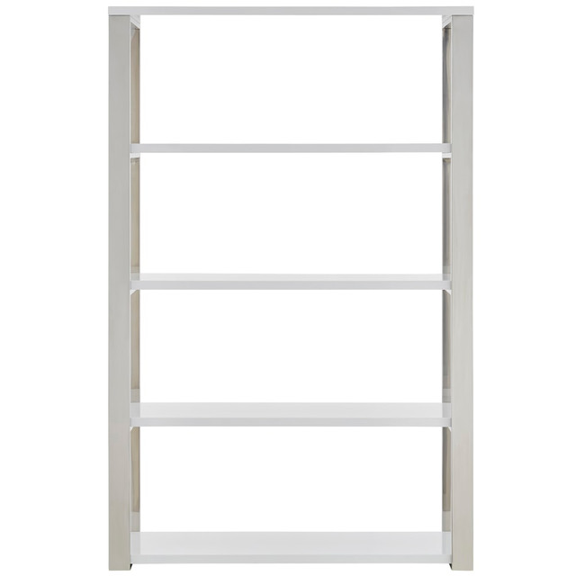 EURO STYLE, INC. 90460WHT-KIT Eurostyle Dillon 61inH 5-Shelf Bookcase, Steel/White