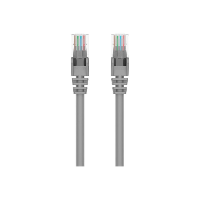 BELKIN, INC. A3L980-06IN-S Belkin - Patch cable - RJ-45 (M) to RJ-45 (M) - 6 in - 0.2 in - UTP - CAT 6 - molded, snagless, stranded - gray