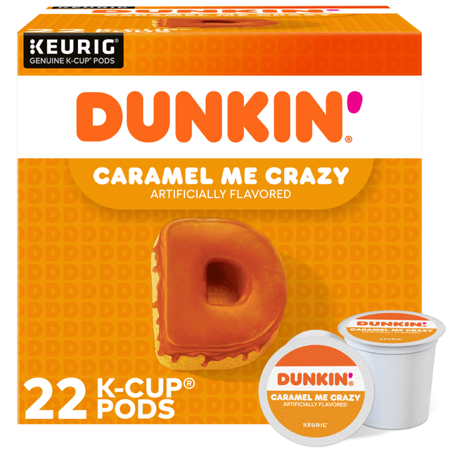 GREEN MOUNTAIN COFFEE ROASTERS, INC. 5000364900 Dunkin Donuts Coffee K-Cup Pods, Caramel Me Crazy, Medium Roast, Box Of 22 Pods GREEN MOUNTAIN COFFEE ROASTERS, INC. 5000364900 Dunkin Donuts Coffee K-Cup Pods, Caramel Me Crazy, Medium Roast, Box Of 22 Pods