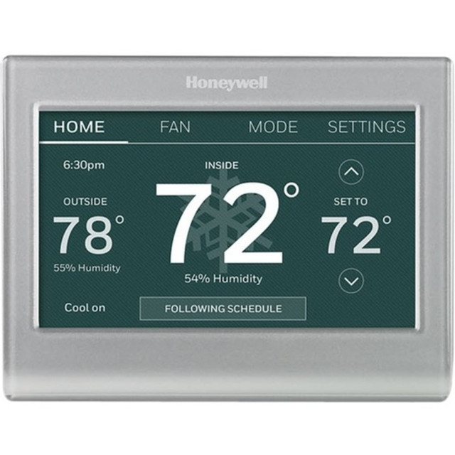 HONEYWELL RTH9585WF1004  Home Wi-Fi Smart Color Thermostat (RTH9585WF) - For Indoor, Outdoor, Heat Pump - Alexa Supported