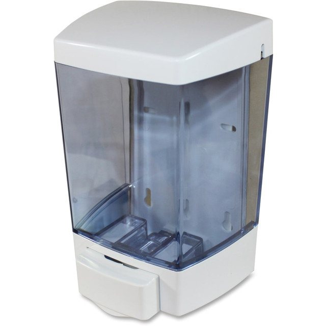 SP RICHARDS Genuine Joe 85133  Liquid Soap Dispenser - Manual - 1.44 quart Capacity - See-through Tank, Water Resistant - White - 1Each