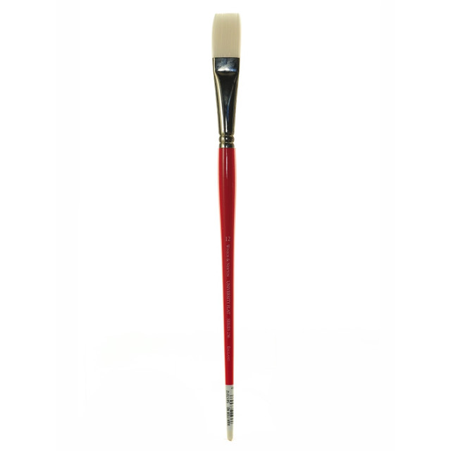 COLART FINE ART & GRAPHICS LTD. 5417012 Winsor & Newton University Series Long-Handle Paint Brush 236, Size 12, Flat Bristle, Hog Hair, Tan COLART FINE ART & GRAPHICS LTD. 5417012 Winsor & Newton University Series Long-Handle Paint Brush 236, Size 12, Flat Bristle, Hog Hair, Tan