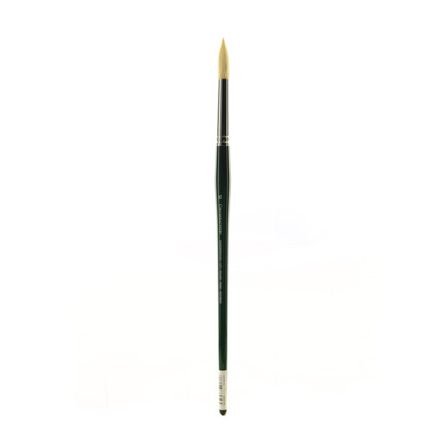 KOH-I-NOOR RAPIDOGRAPH, INC. 1271R.10 Grumbacher Gainsborough Oil And Acrylic Paint Brush, Size 10, Round Bristle, Hog Hair, Black